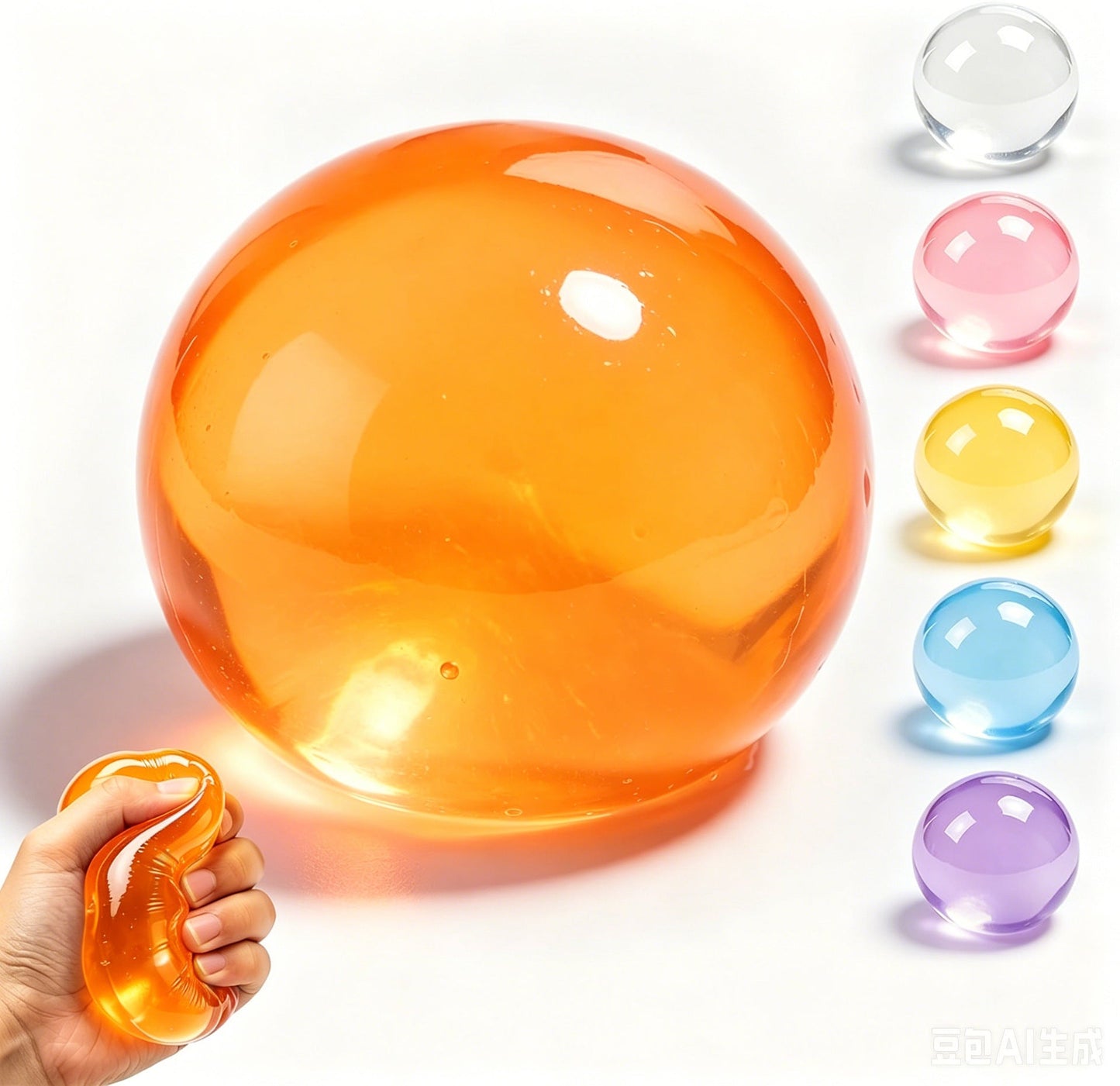 š„Buy 1 Get 1 Freeš„Crystal Clear Jelly Squeeze Ball š¬Soft Coconut Oil Fidget Toy, Perfect Stress Buster for Boredom & Anxietyš„°