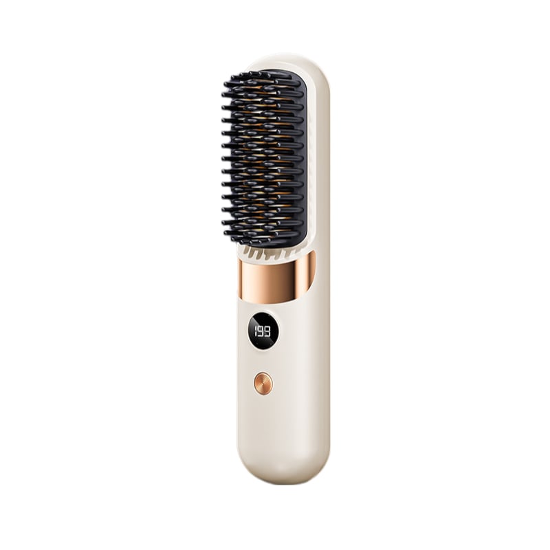 š„Last Day 49% OFF - Cordless Hot Brush, Wireless Straightener for Straight to Wavy Hair