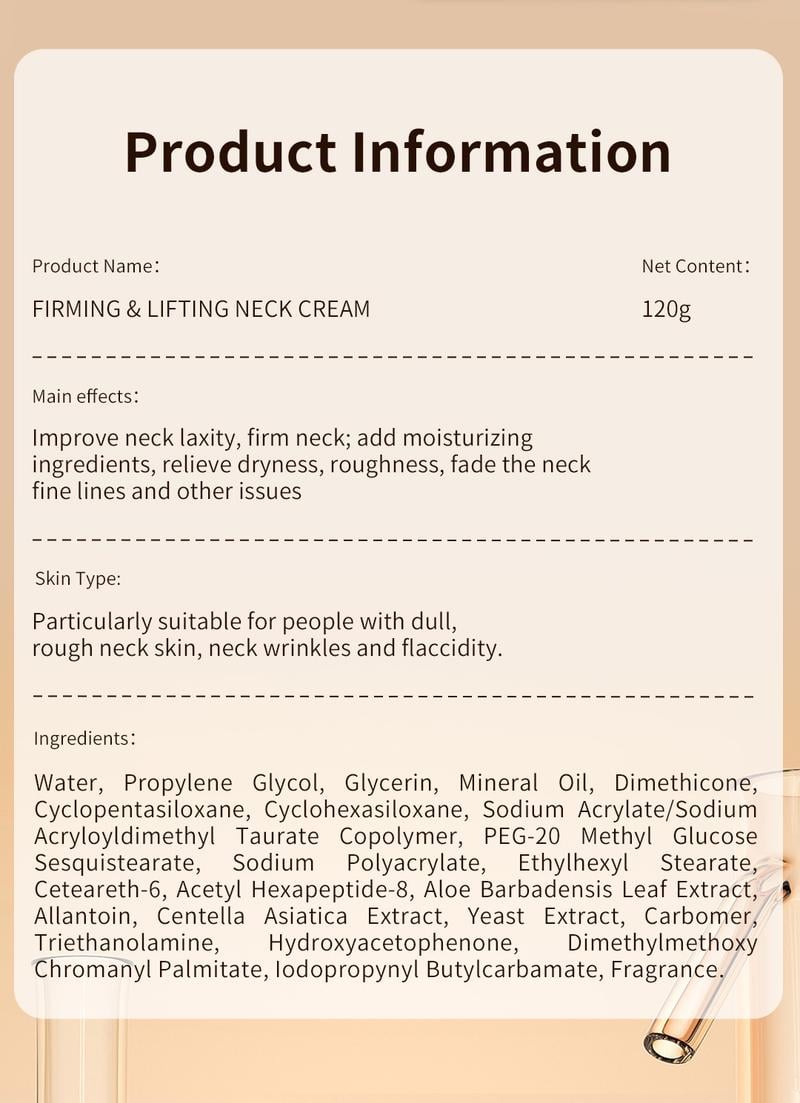 ✨ Transform Your Neck in 28 Days - 🌟 Firming & Lifting Neck Cream - For Youthful, Radiant Skin!