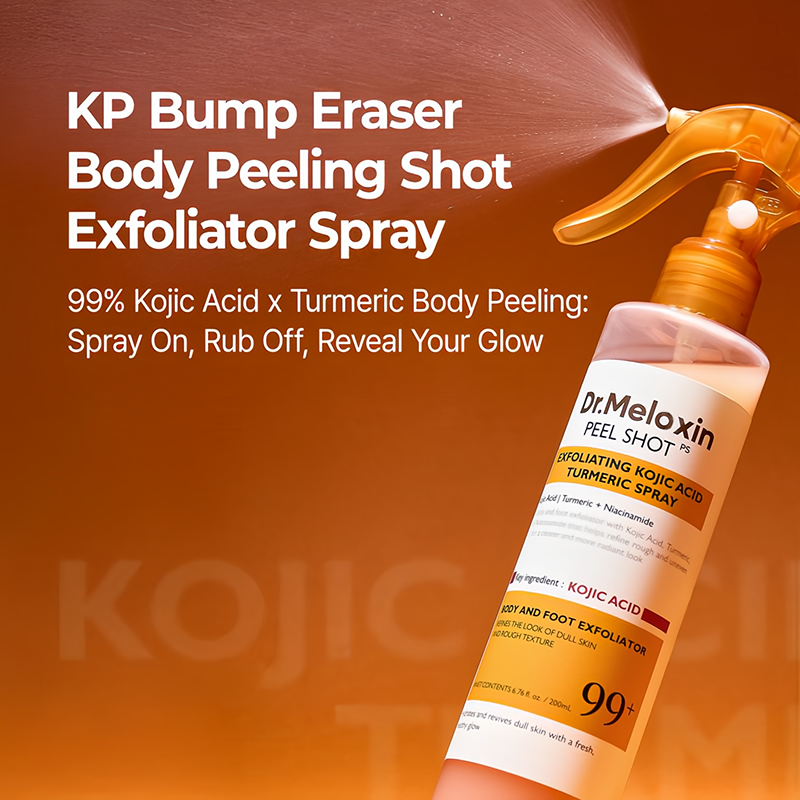 [Dr.Meloxin Official] [Dr.Meloxin Official]  Peel Shot Keratin Care Kojic Acid Turmeric Spray 200ml Pore Clearing Exfoliating Formula Skin Repair Scrub