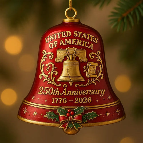 🔥Last Day 49% OFF -🌟Proudly made in Texas, USA🔔United States 250th Anniversary Bell Ornament