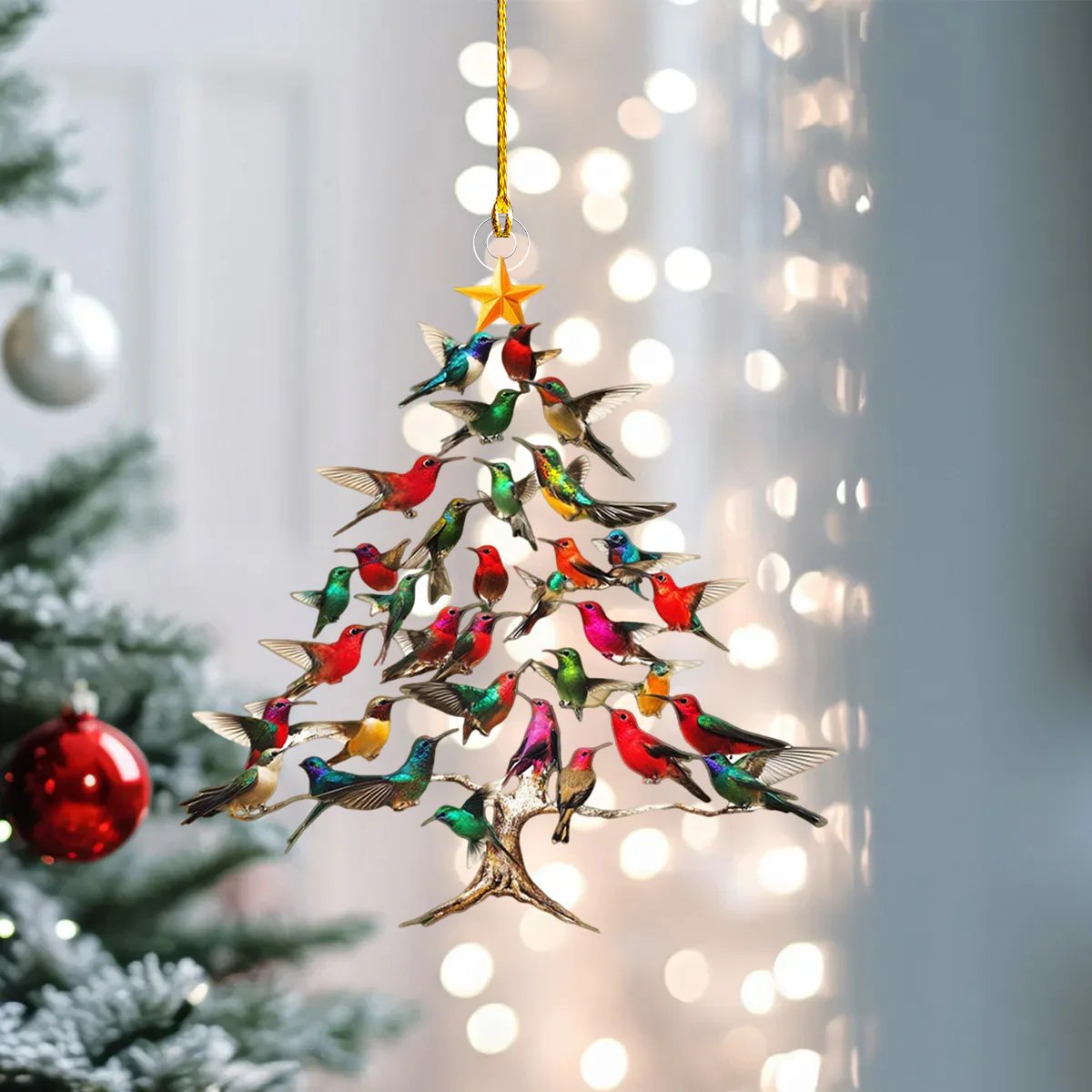 🔥🐦🎄Hummingbird Christmas Ornament✨(Same as in the video)