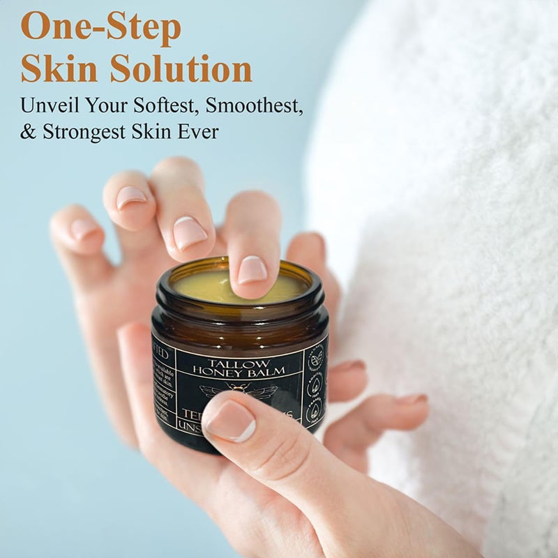 🐝Organic Grass-Fed Beef Tallow Balm with Raw Honey