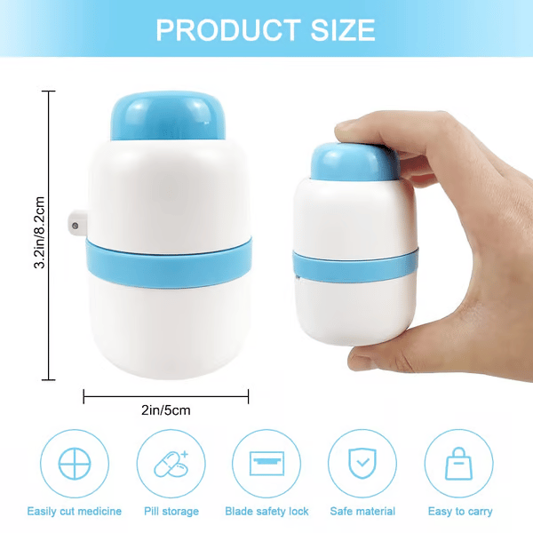 💊 Experience Effortless Pill Cutting - ✨Portable Pill Precise Fixed Positioning Cutting Machine