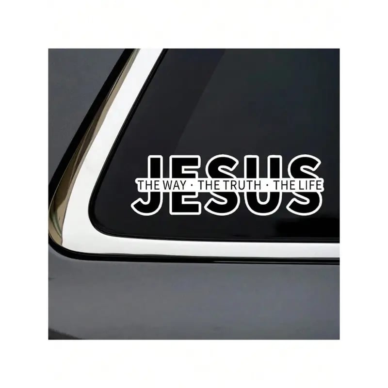 Jesus-The Way The Truth The Life Christian Vinyl Decal Car Sticker