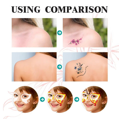 💥Temporary Tattoo Markers Set-10-Color Body Art Pens🌈+ FREE Stencil Kit (296pcs)
