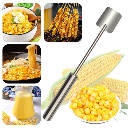 🔥Last Day Promotion-49%OFF - 2025 NEW Long Handle Stainless Steel Corn Stripping Tool