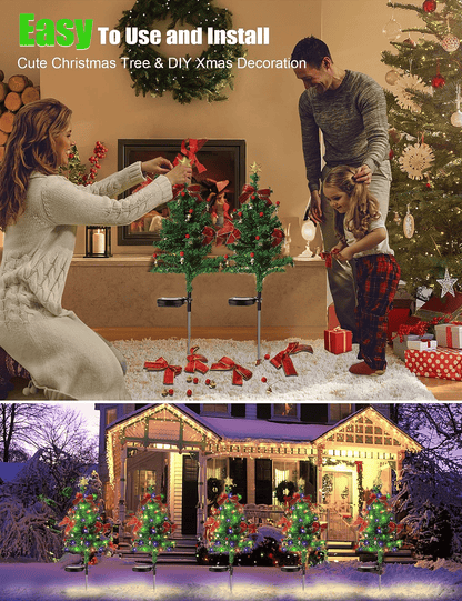 Solar Christmas tree lights holiday decorations, outdoor courtyards, gardens, lawns, small path lights, atmosphere lights