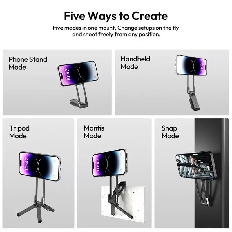 Magnetic Phone Tripod for iPhone, MA38 Portable Phone Holder Mini Tripod for Magsafe