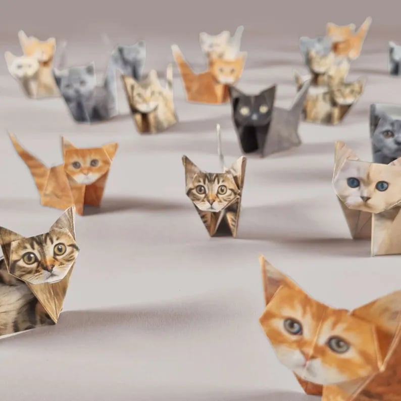 ✨Easy DIY Paper Cats Kit | Guided Lines & Instructions Included