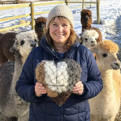 🔥LAST DAY 50% OFF - 🕊️🏡Handmade Natural Alpaca Fiber Bird Nesting Heart❤️Bird lovers gift